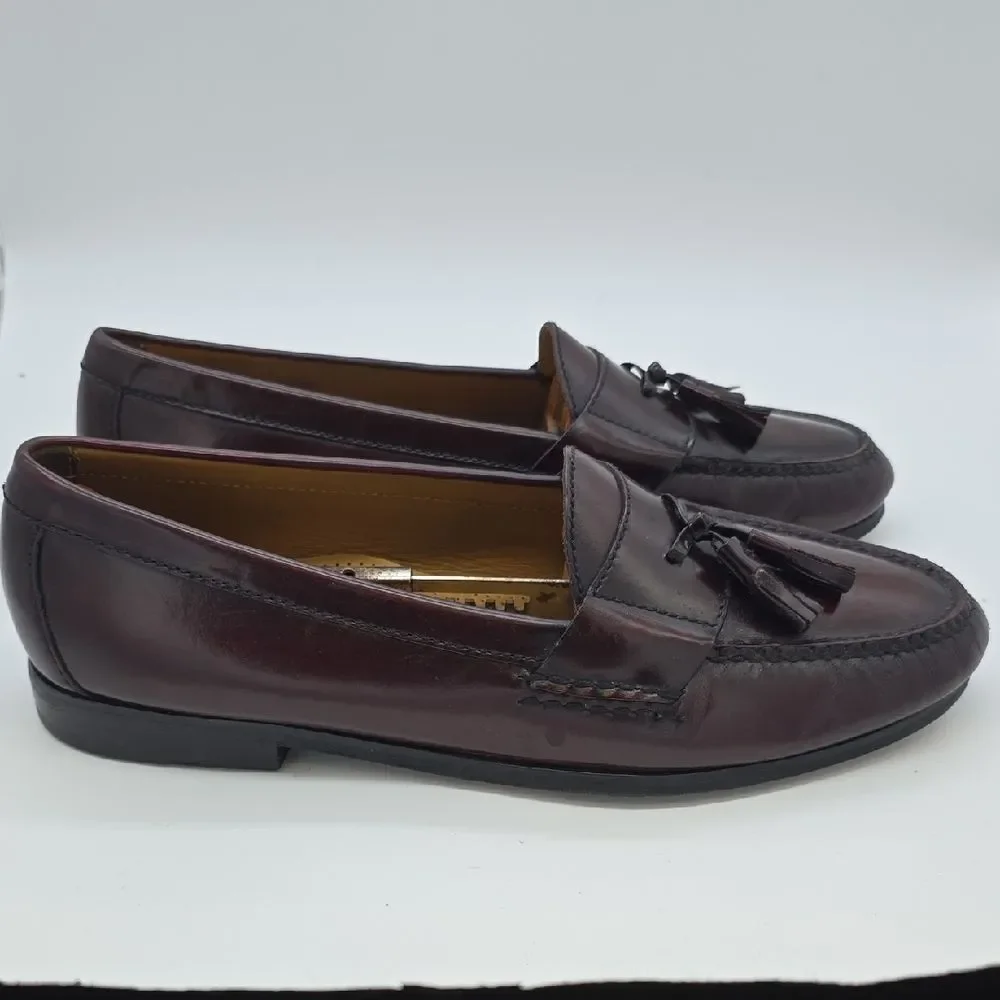 Cole Haan Men's Tassel Loafers in Burgundy Leather